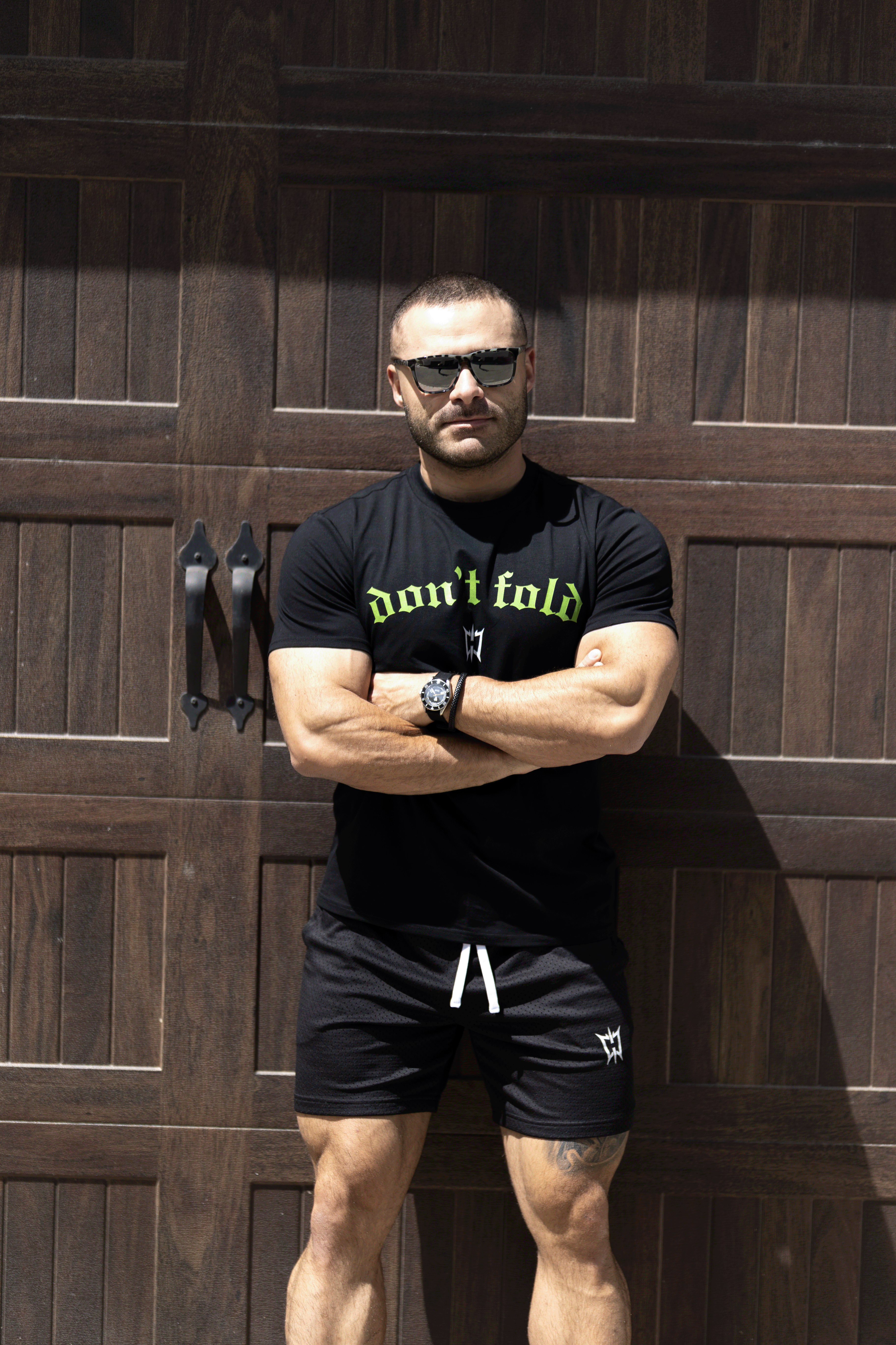 Mesh Emblem Shorts